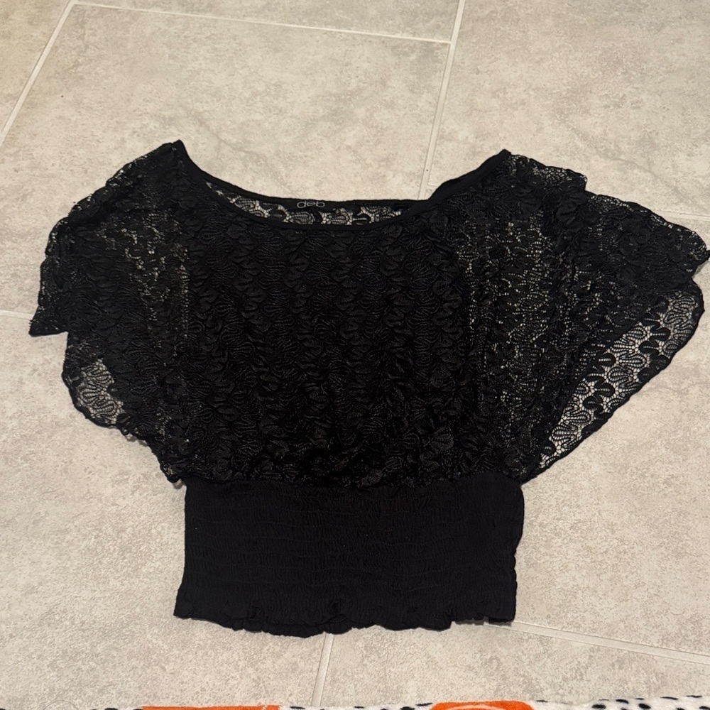Deb Black Lace Blouse